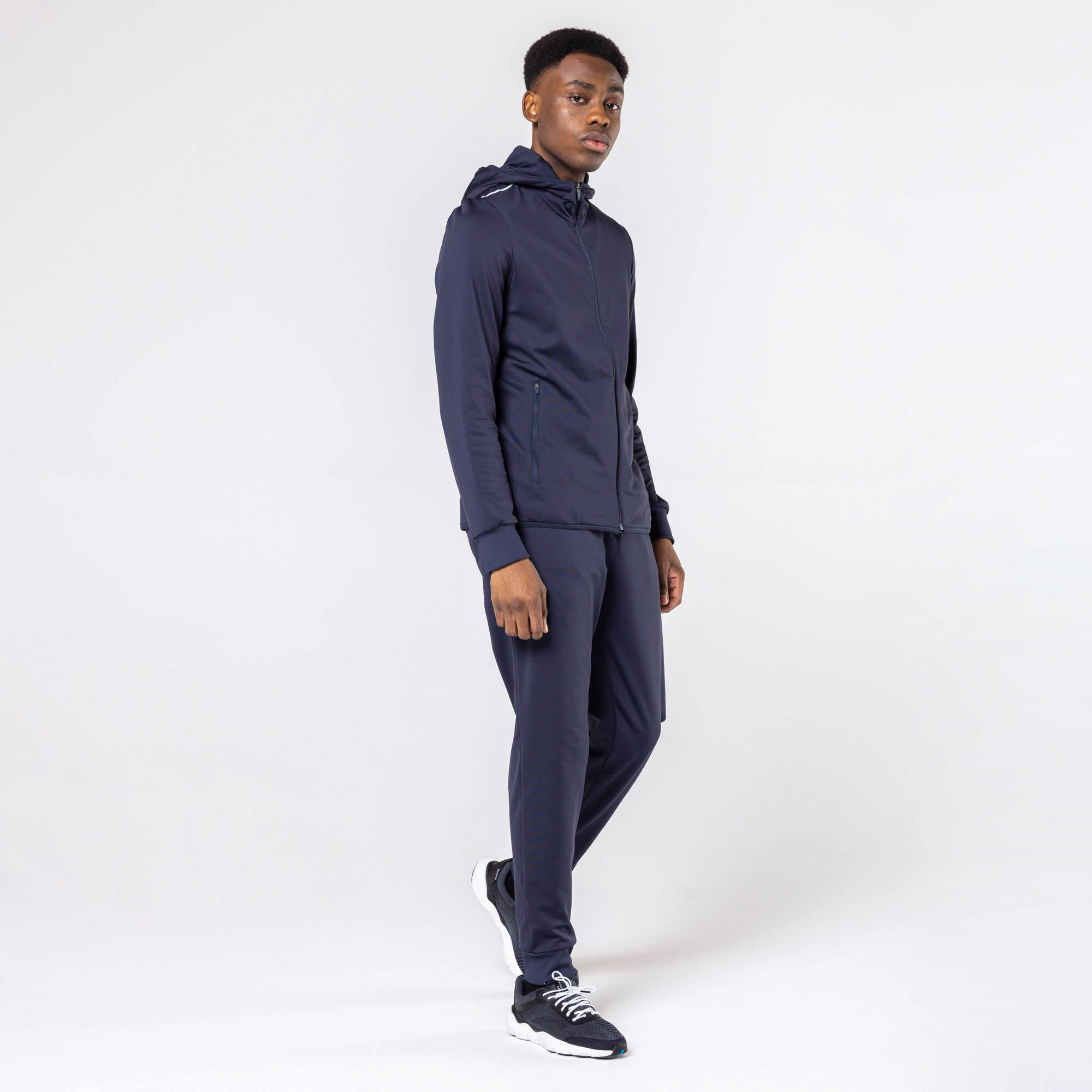 Men's warm running pants - KIPRUN Run 100 Warm Dark blue