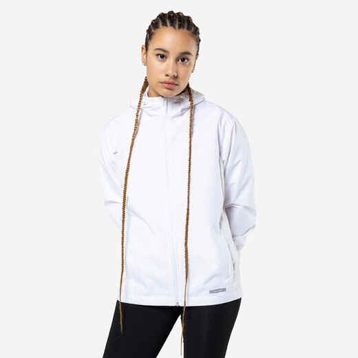 
      Laufjacke Damen wasserdicht - Rain Run 100 weiss 
  