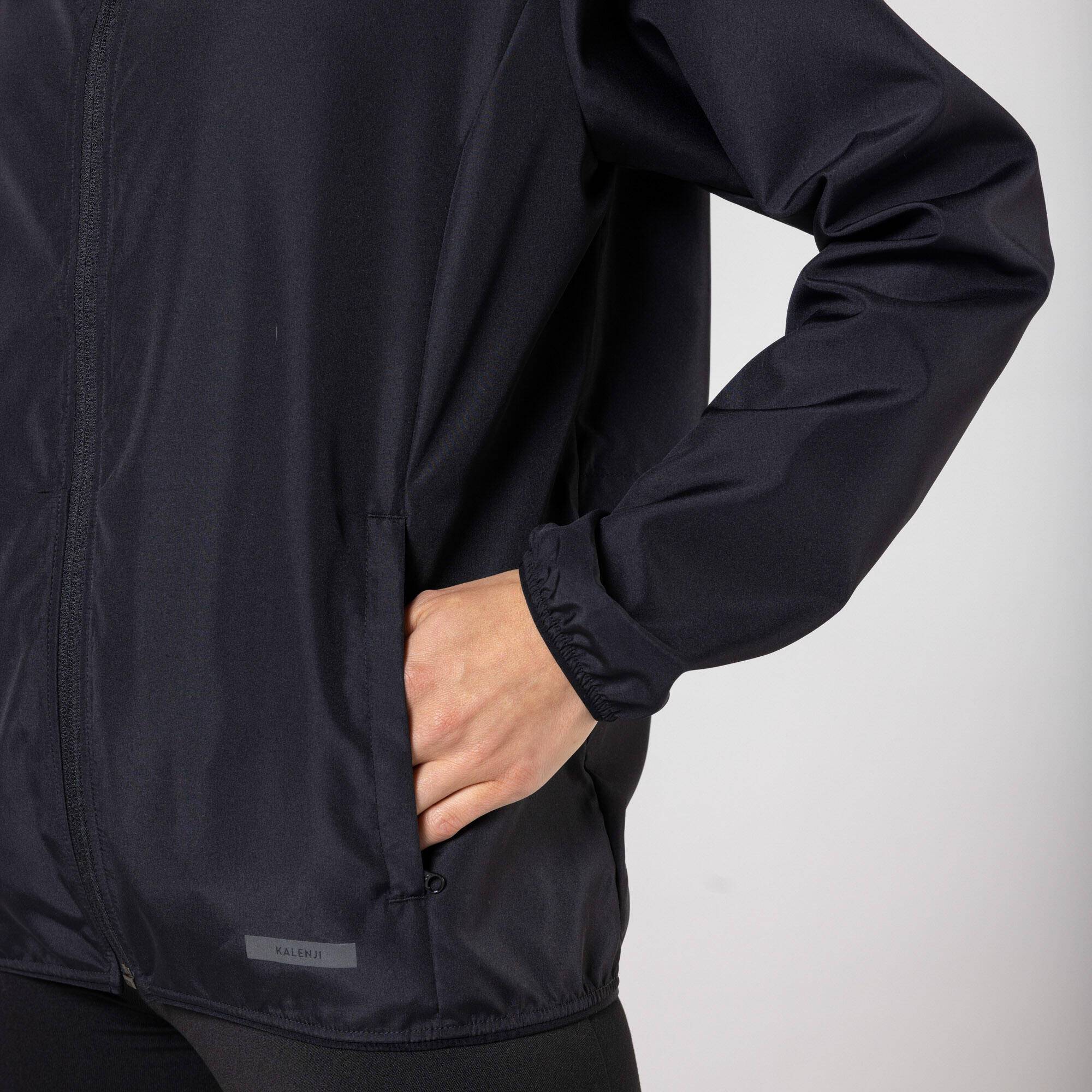 Women's windproof running jacket - KIPRUN Run 100 Wind - Black -  4