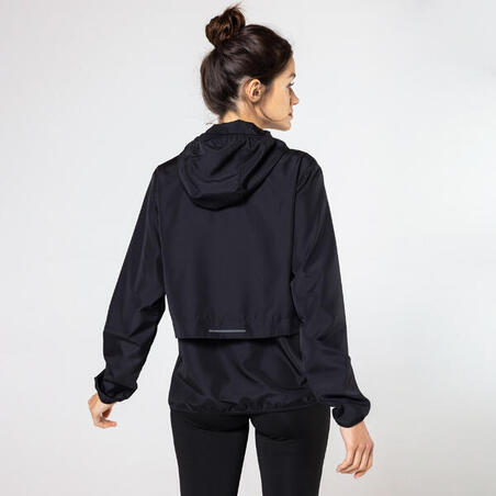 Куртка жіноча RUN 100 для бігу чорна