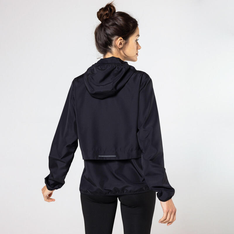 Laufjacke Damen winddicht - Run 100 schwarz 