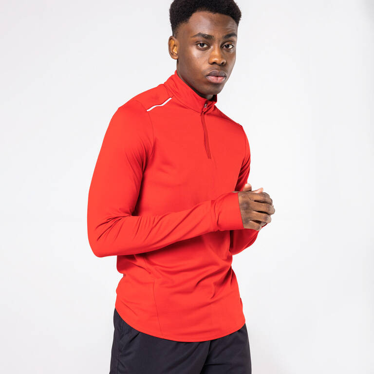 RUN WARM LONG-SLEEVED RUNNING T-SHIRT - RED