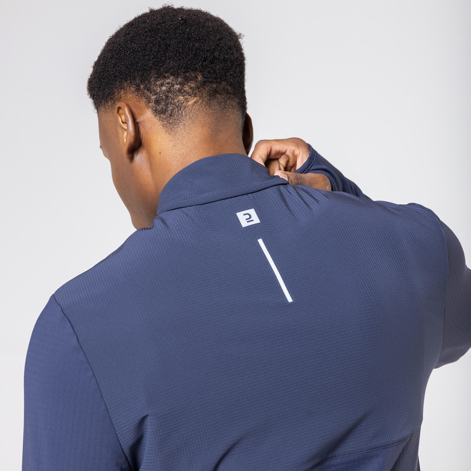 Maglia manica lunga running uomo RUN WARM 500 blu 17/24