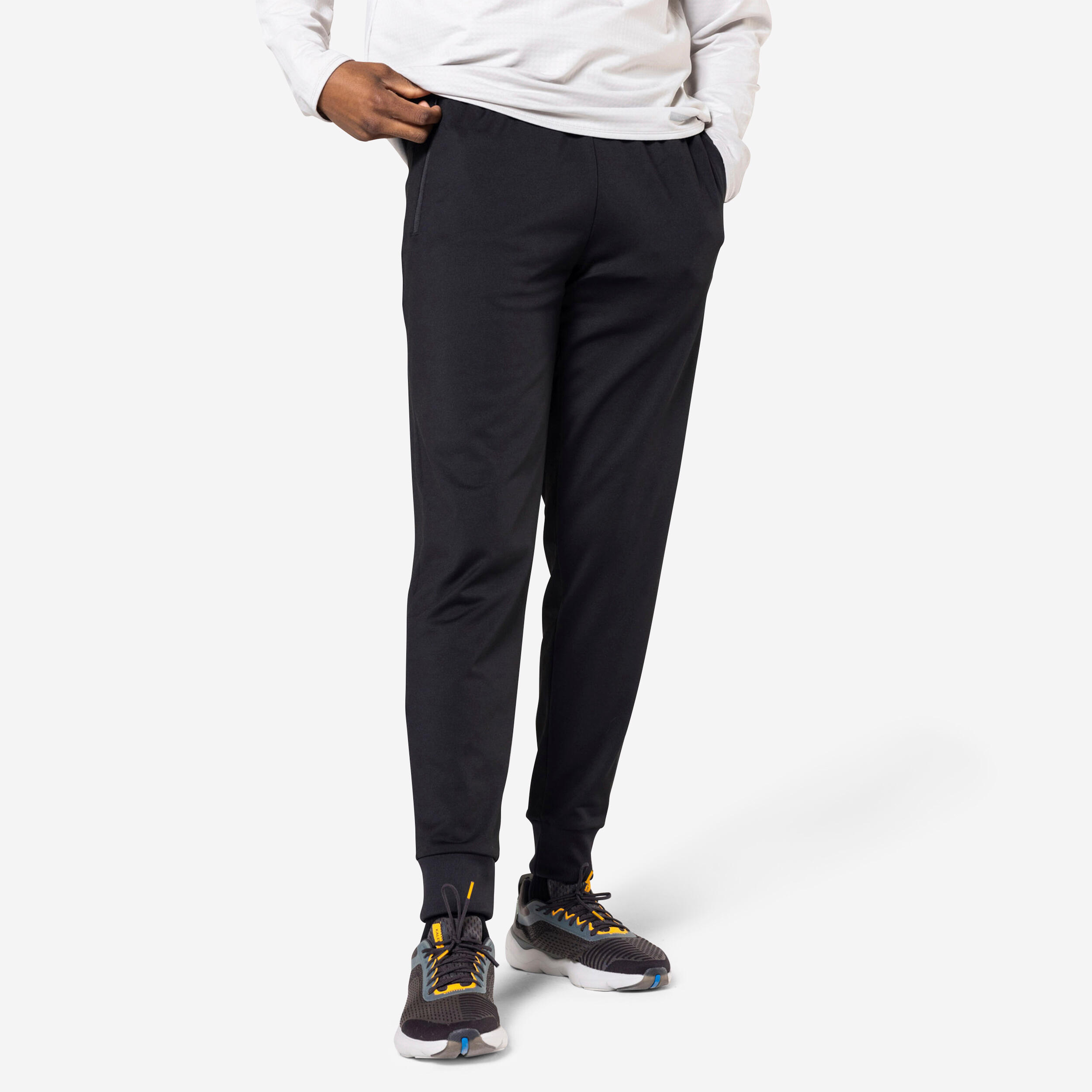 Men Running Track Pants - Warm 100 - Black-image-9