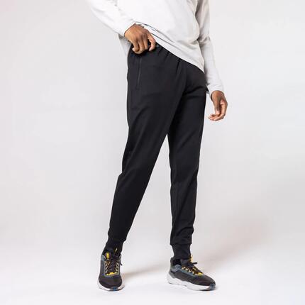 Pantalon de running chaud homme, Kiprun run 100 warm noir