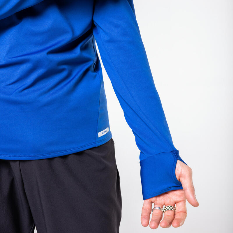 MEN'S WARM LONG-SLEEVED RUNNING T-SHIRT SEABLUE