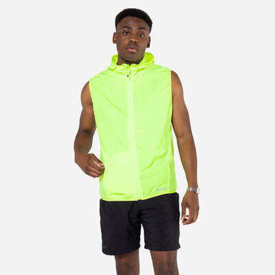 Gilet antivento running uomo RUN WIND 100 riflettente