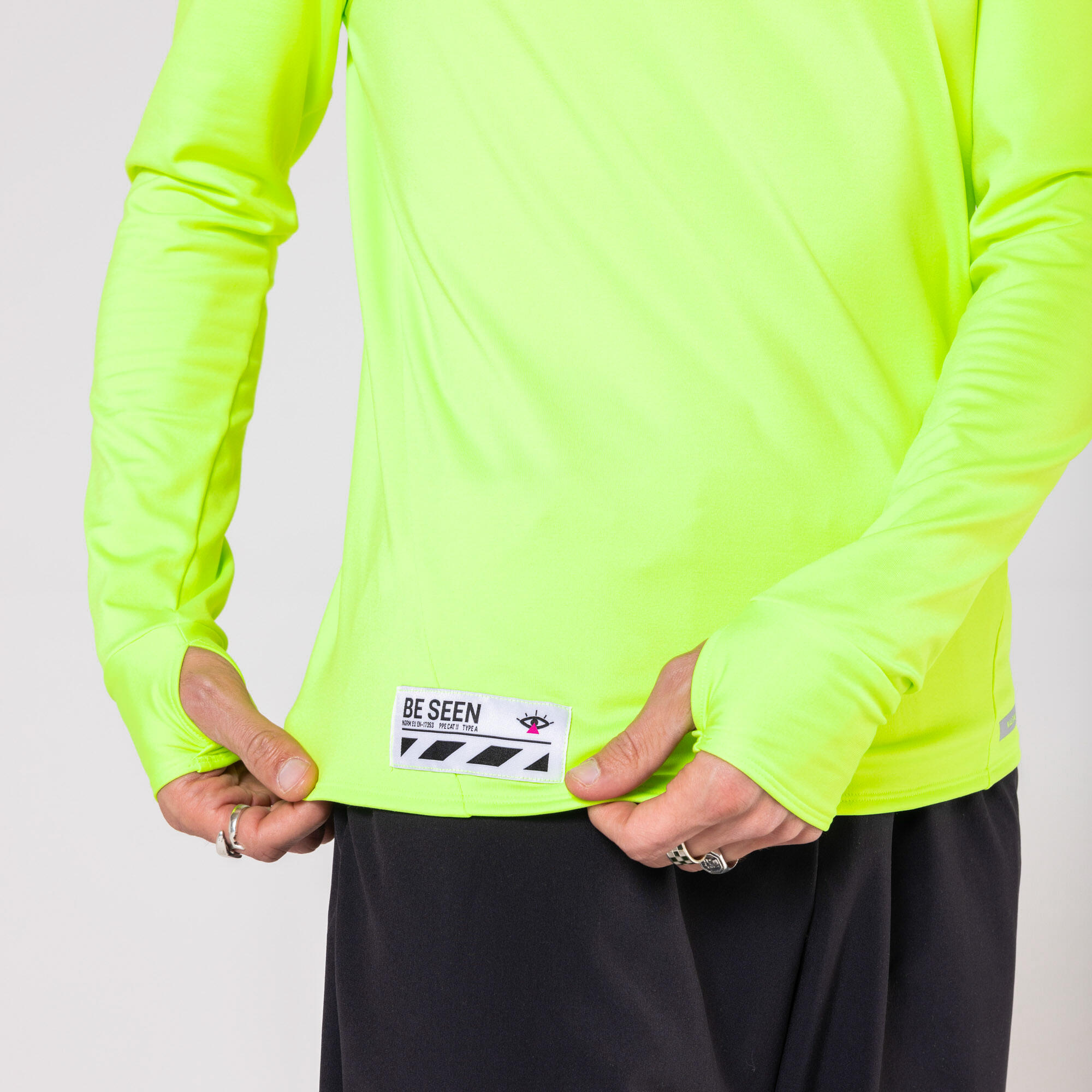 Bluza do biegania męska Kalenji Run 100 Warm Visibilite 3/14