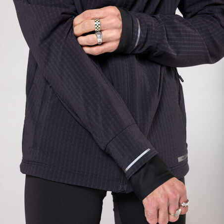 MEN'S LONG-SLEEVED WARM RUN 500 JACKET - BLACK