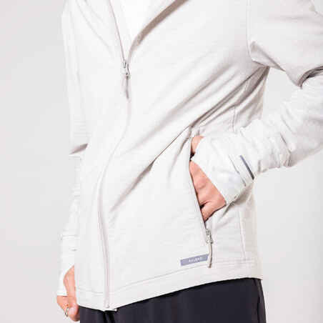 MEN'S LONG-SLEEVED WARM RUN 500 JACKET - WHITE