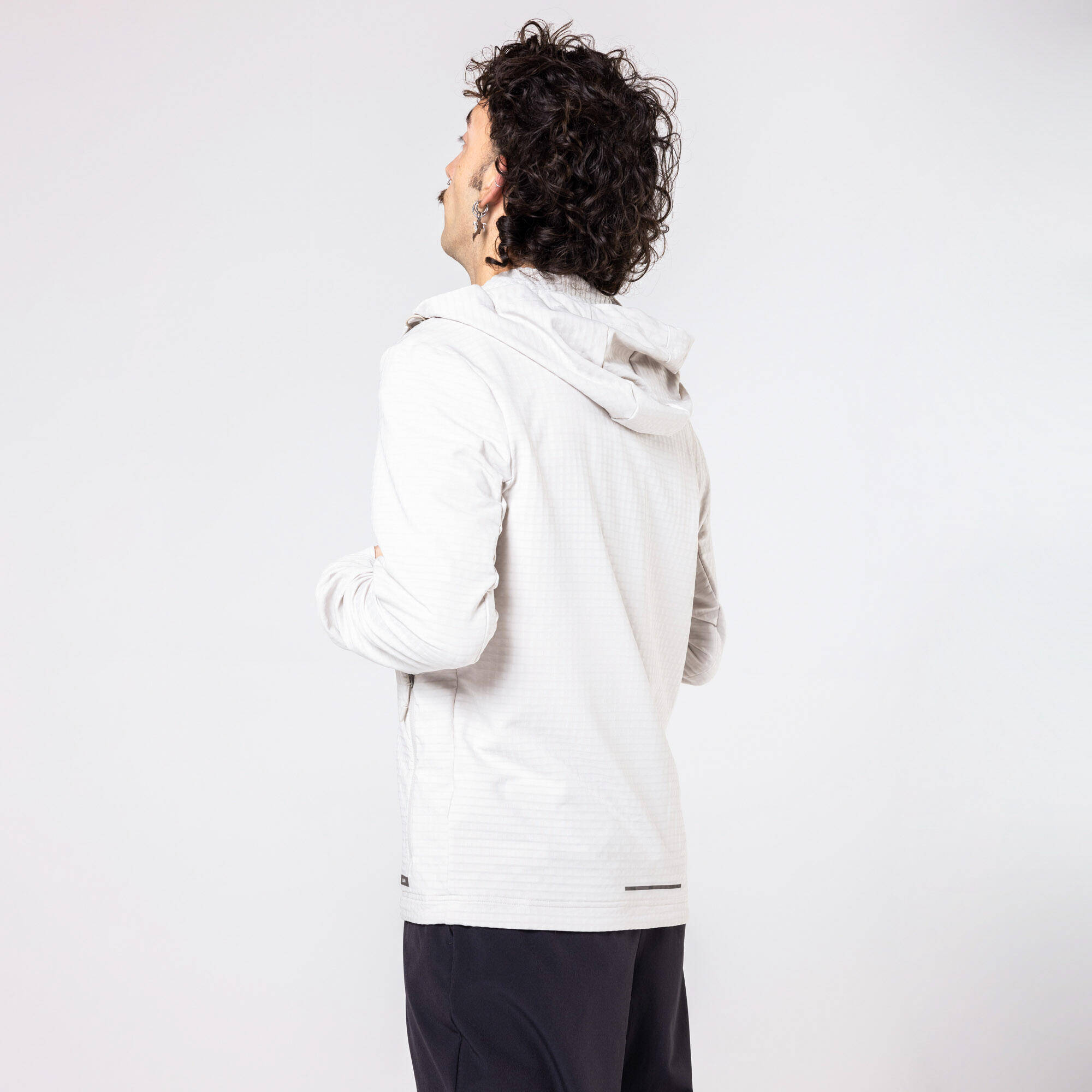 Men's KIPRUN RUN 500 Warm Running Jacket - Pebble Beige -  2