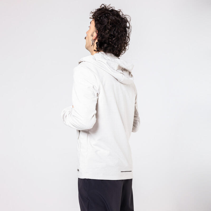 Men's KIPRUN RUN 500 Warm Running Jacket - Pebble Beige