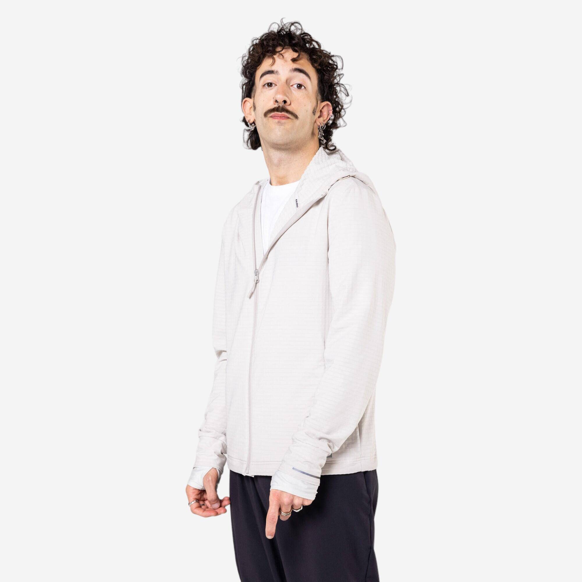 Men's KIPRUN RUN 500 Warm Running Jacket - Pebble Beige -  1