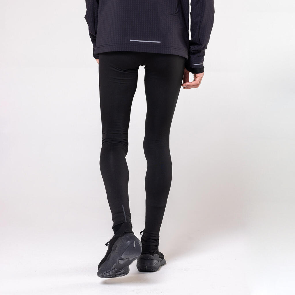 Mallas largas de running negras para hombre Kalenji Warm