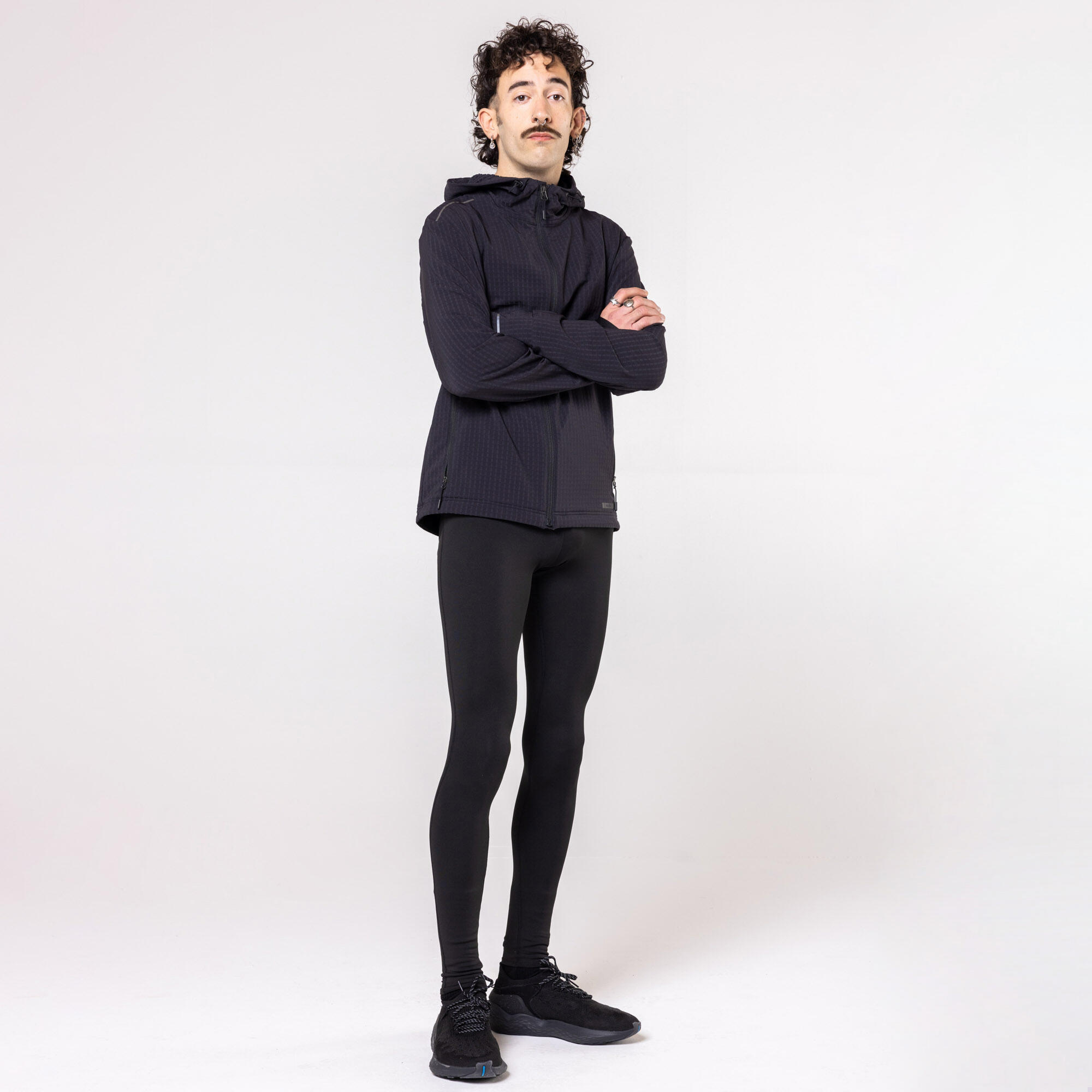 Men's Warm Running Tights -  Black - KALENJI