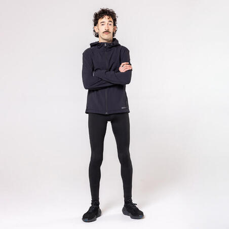 ТАЙТСЫ УТЕПЛЕННЫЕ ДЛЯ БЕГА МУЖСКИЕ RUN WARM ЧЕРНЫЕ