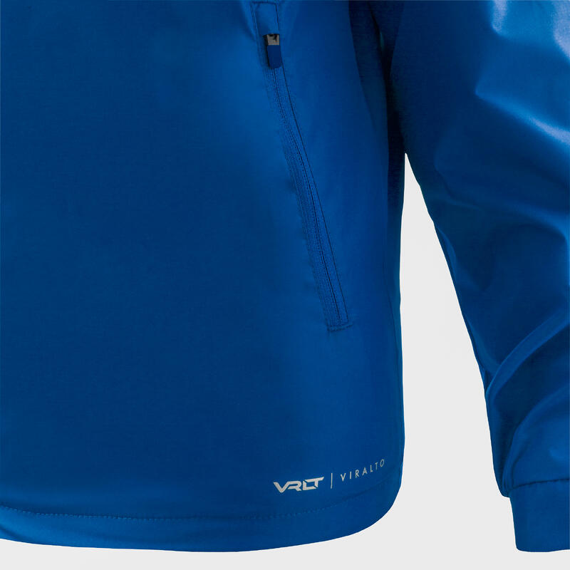 CHAQUETA IMPERMEABLE DE FÚTBOL VIRALTO CLUB JR AZUL