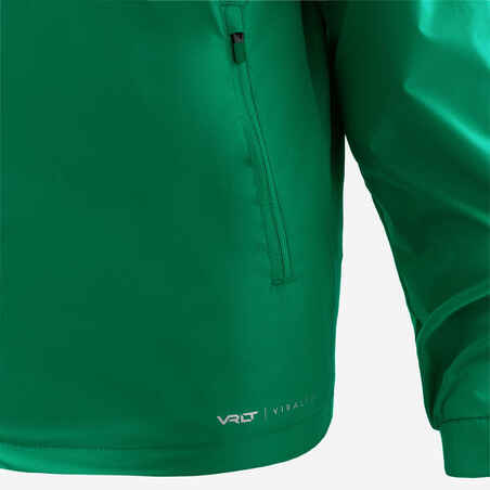 Kids' Rainproof Football Jacket Viralto Club - Green