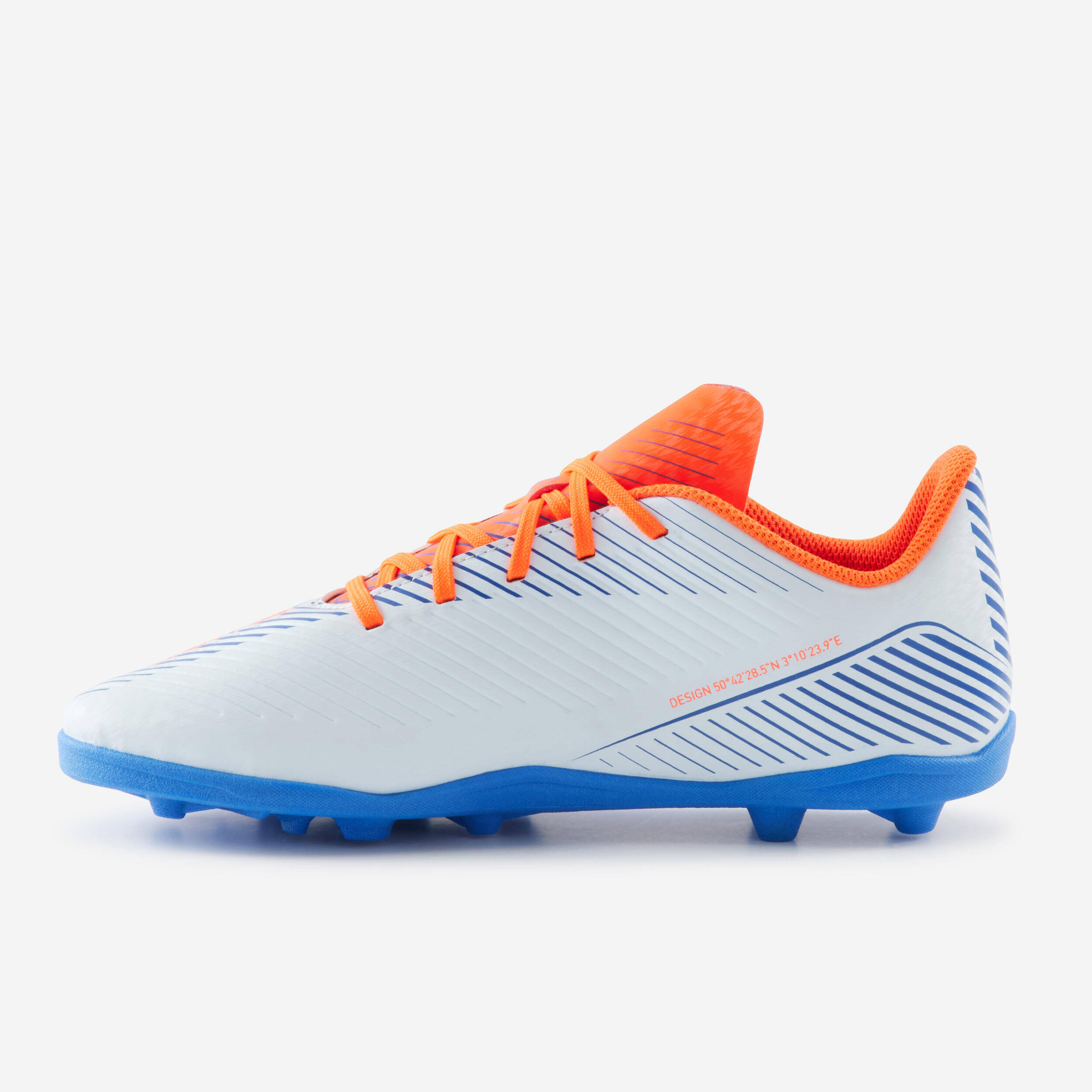 Kids' Lace-Up Football Boots 160 AG/FG - Light Grey -  2