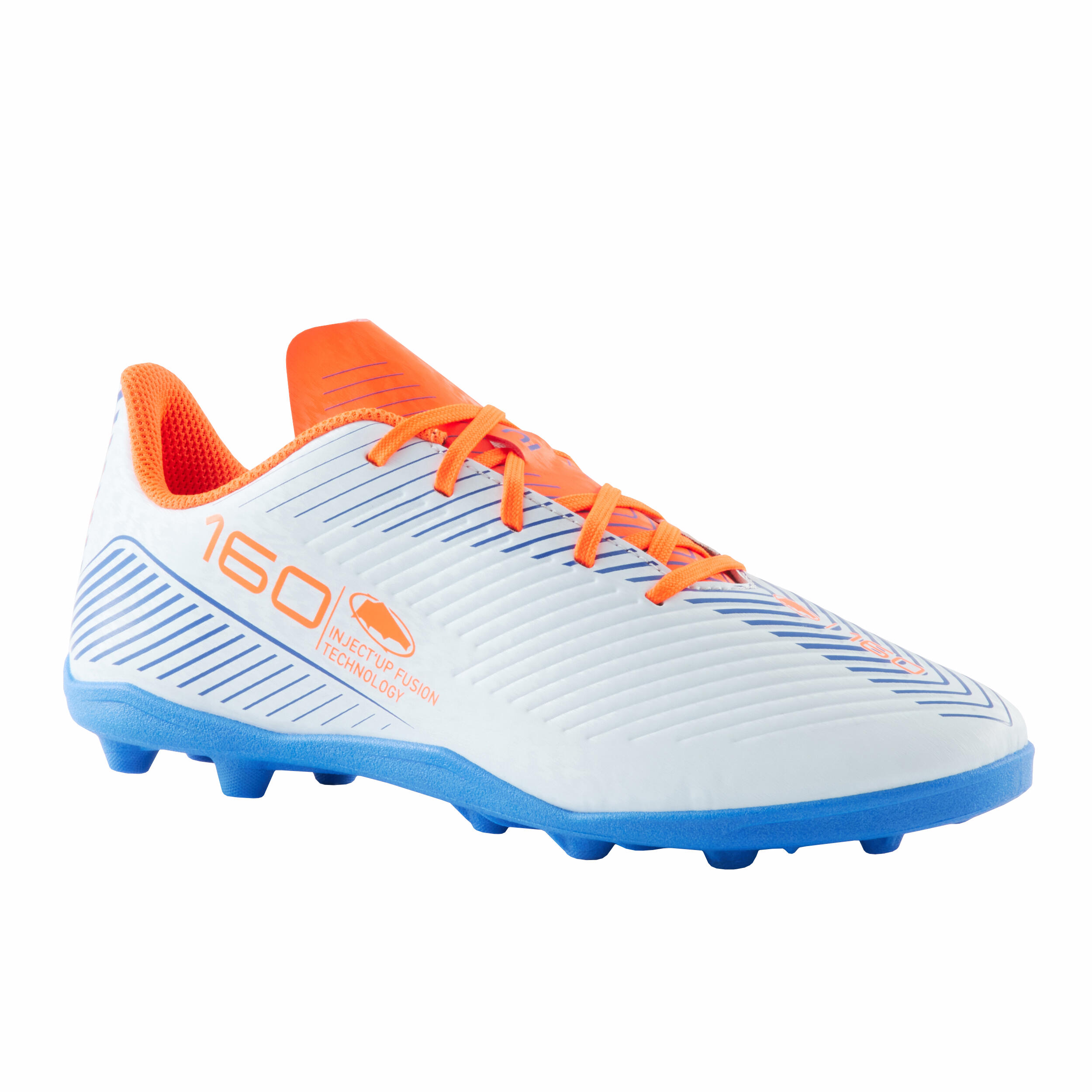 CHILDREN'S LACE-UP 160 JR AG/FG SOCCER BOOTS LIGHT GREY