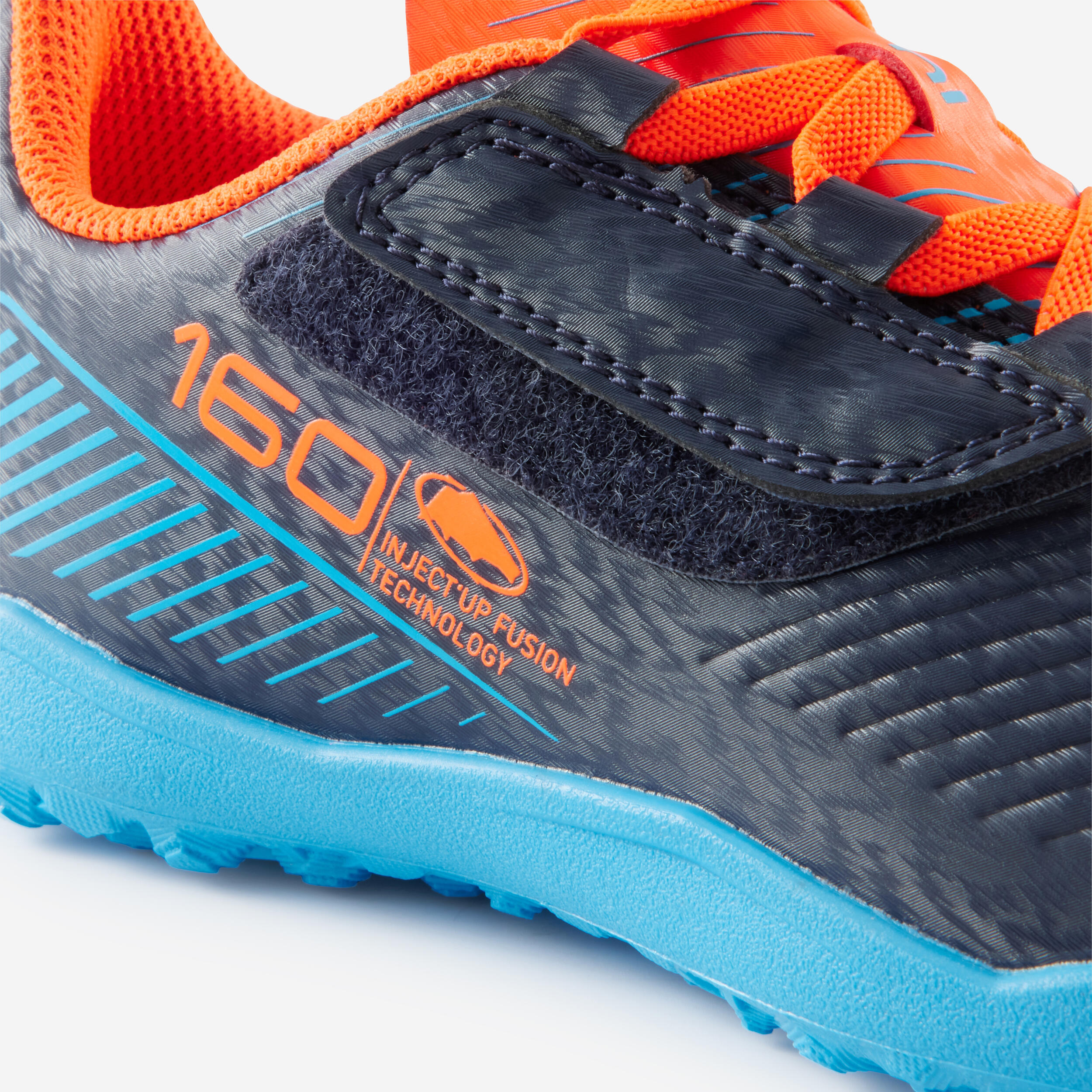 Kids' Hook and Loop Soccer Cleats - 160 Easy Turf - KIPSTA