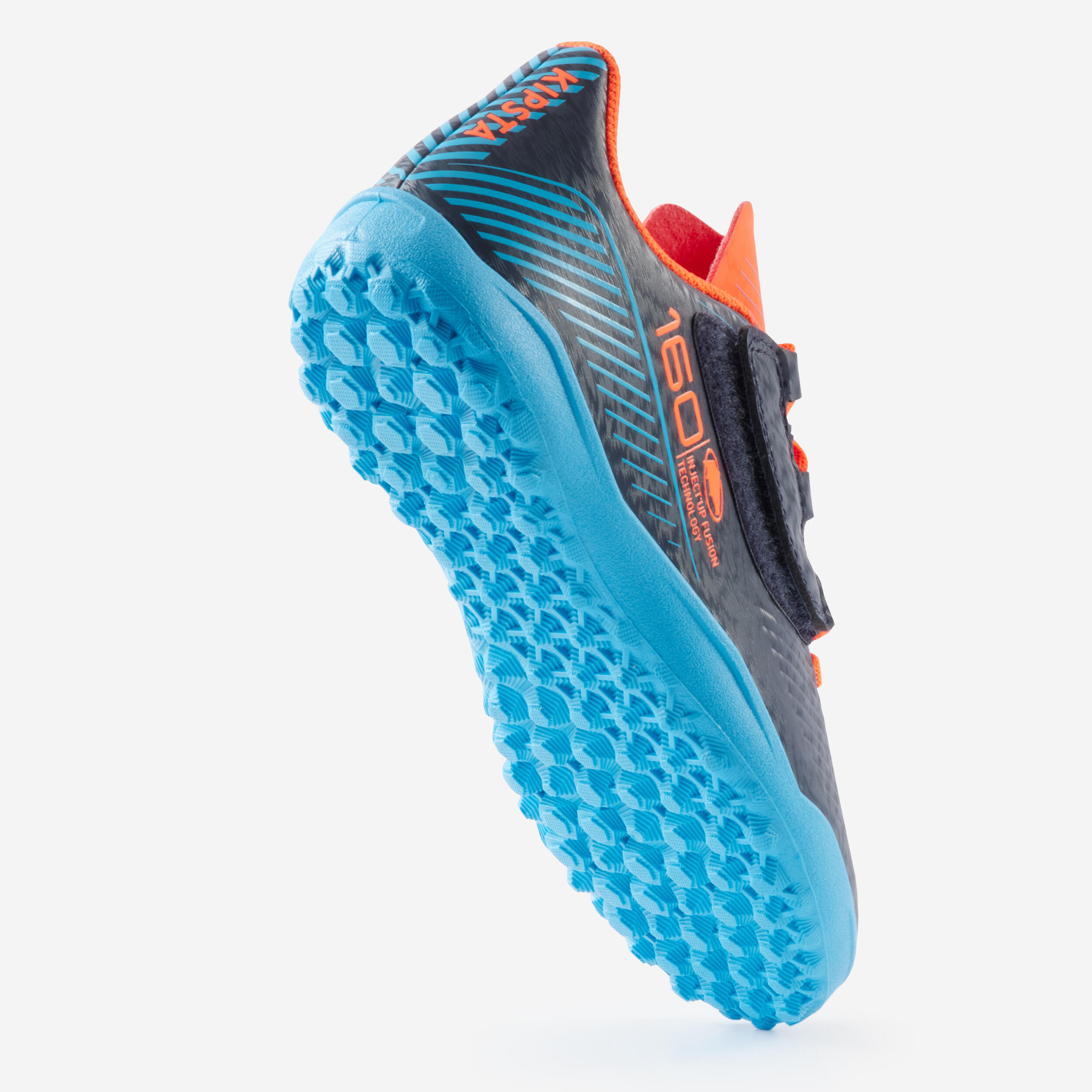 Kids' Hook and Loop Soccer Cleats - 160 Easy Turf - KIPSTA
