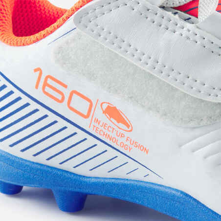 Παιδικά παπούτσια ποδοσφαίρου με σκρατς Easy 160 AG/FG - Ανοιχτό γκρι