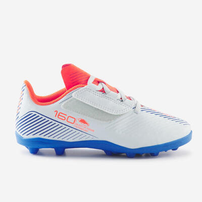 BOTAS DE FÚTBOL NIÑO VELCRO160 EASY AG/FG GRIS CLARO