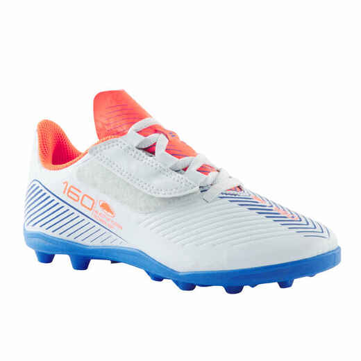 
      Kids' Rip-Tab Football Boots 160 Easy AG/FG - Light Grey
  