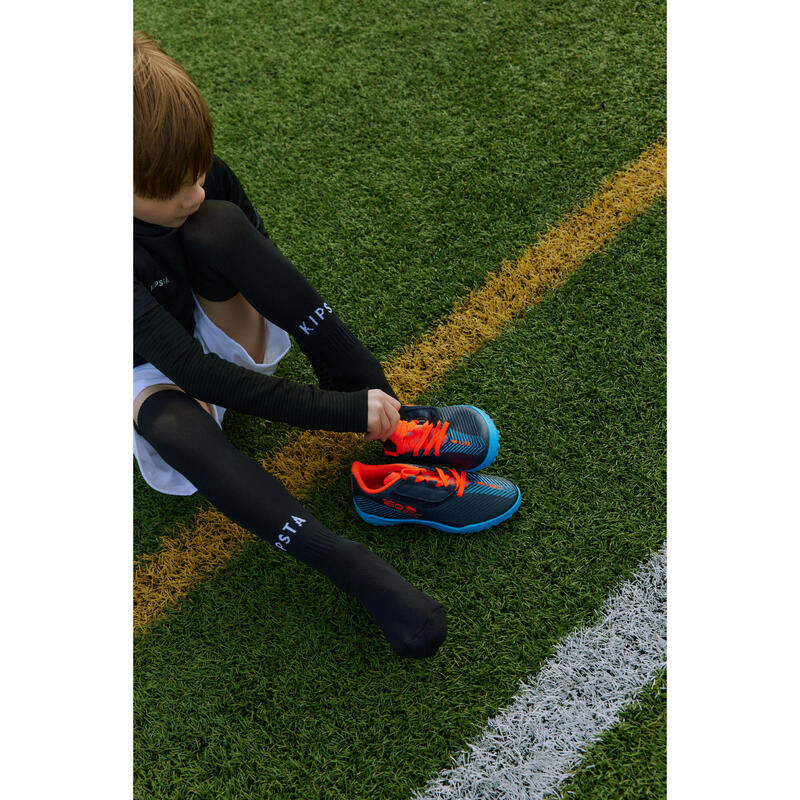 Kids' Rip-Tab Football Boots 160 Easy Turf - Navy Blue