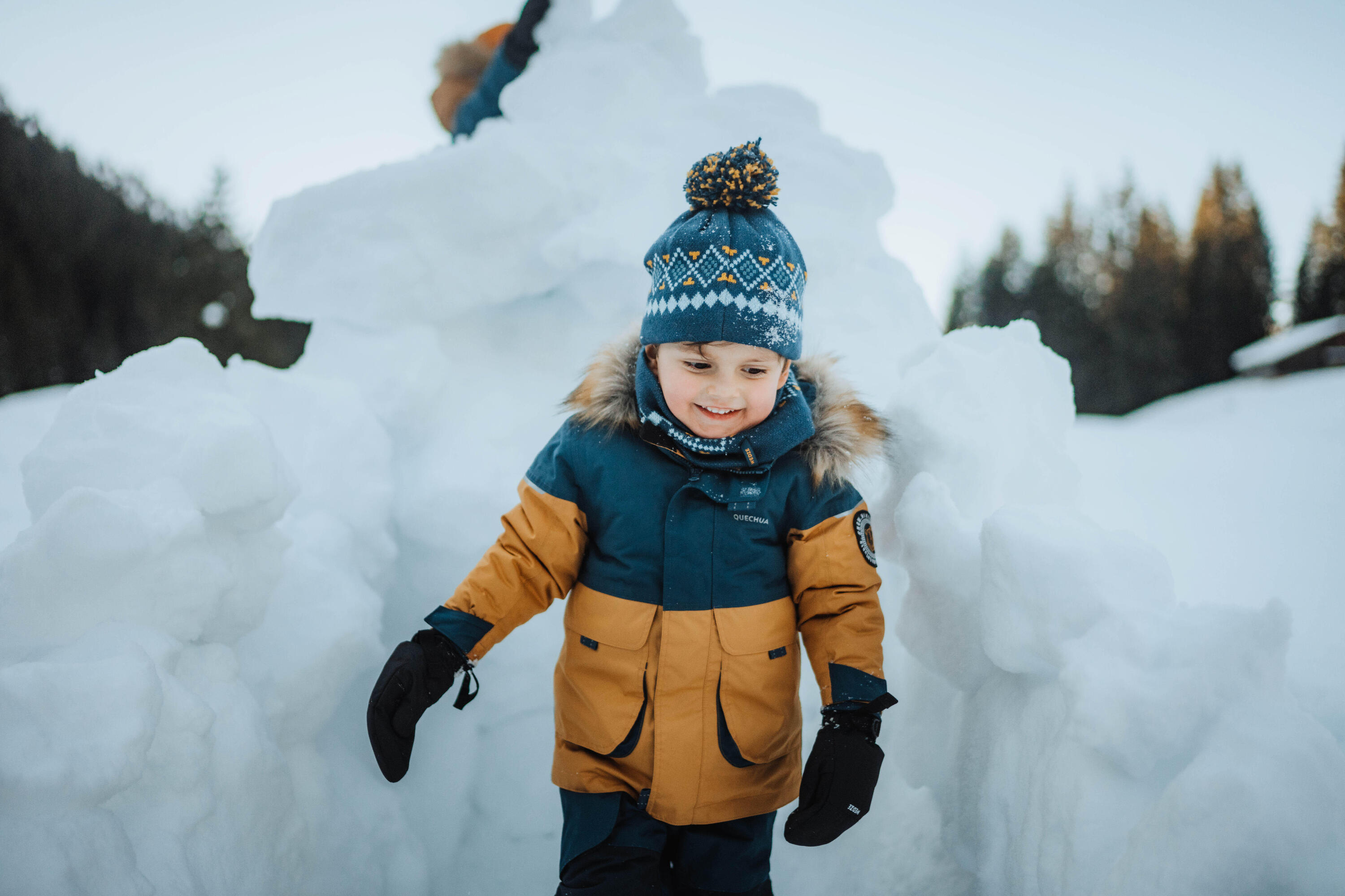 Winterjacke Parka Kinder Gr. 92–116 warm Winterwandern - SH500 Mountain 14/18