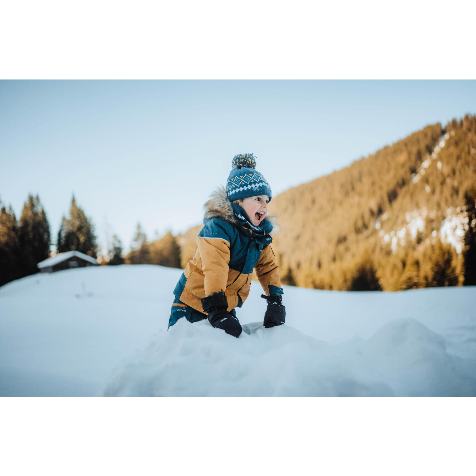 Caldi pantaloni da trekking impermeabili - SH500 MOUNTAIN - Bambini da 2 a 6 anni