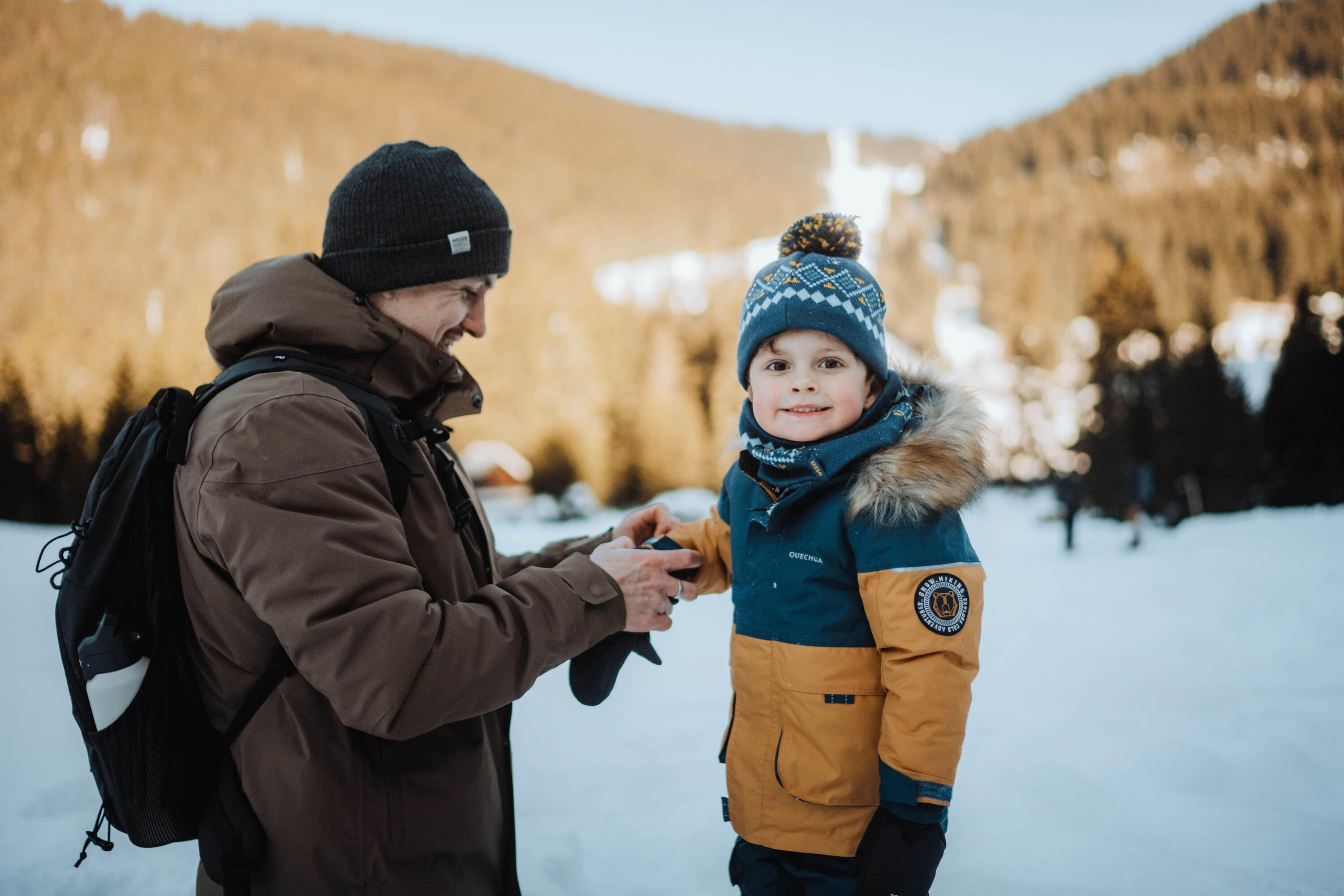 Wanderparka -10°C wasserdicht Herren, NH500 braun 19/21