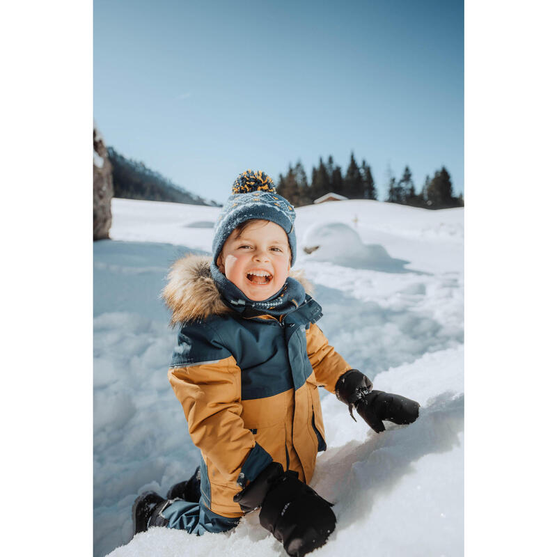 Warme waterdichte wandelbroek voor kinderen SH500 MOUNTAIN inktblauw 2-6 jaar