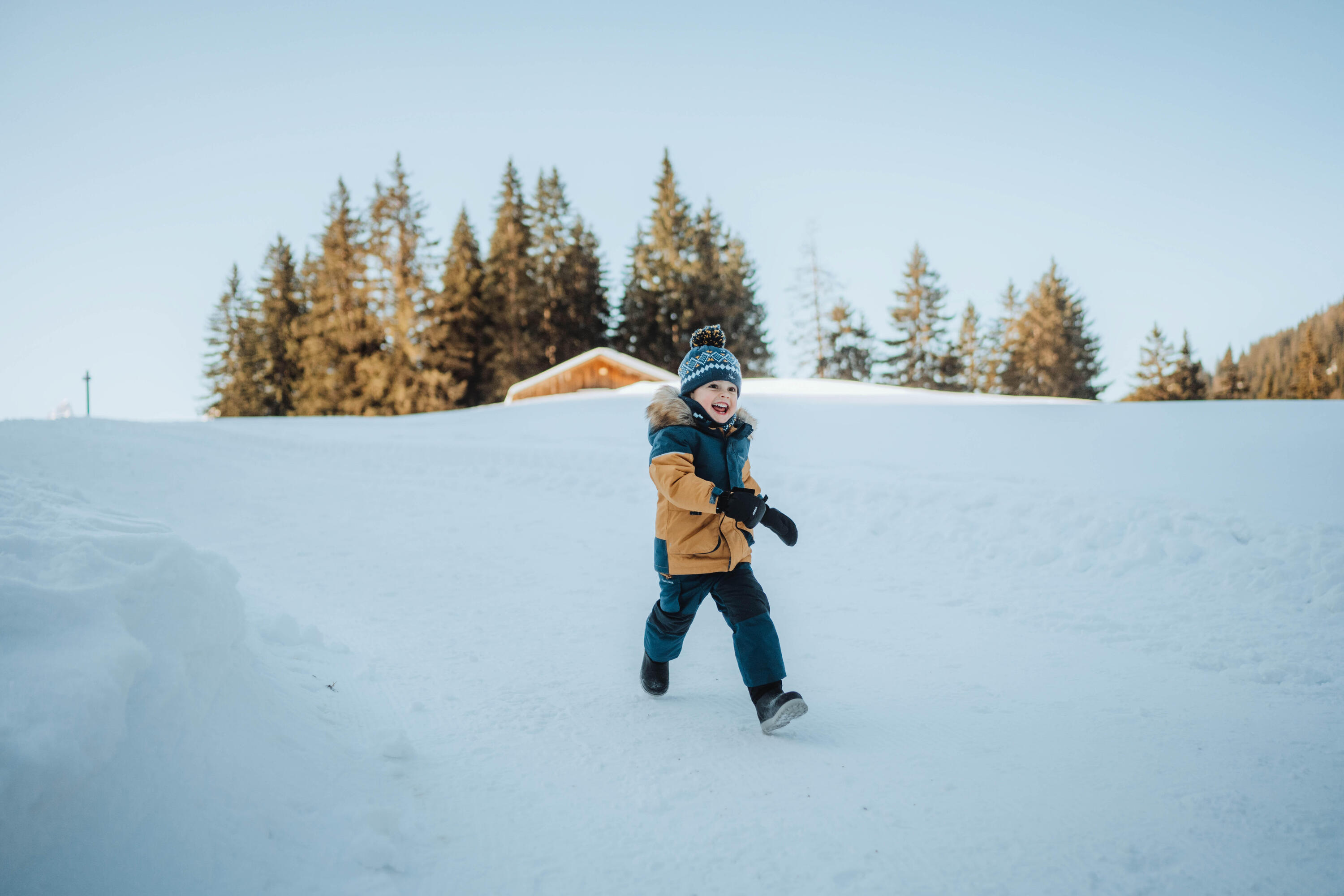 Winterjacke Parka Kinder Gr. 92–116 warm Winterwandern - SH500 Mountain 15/18