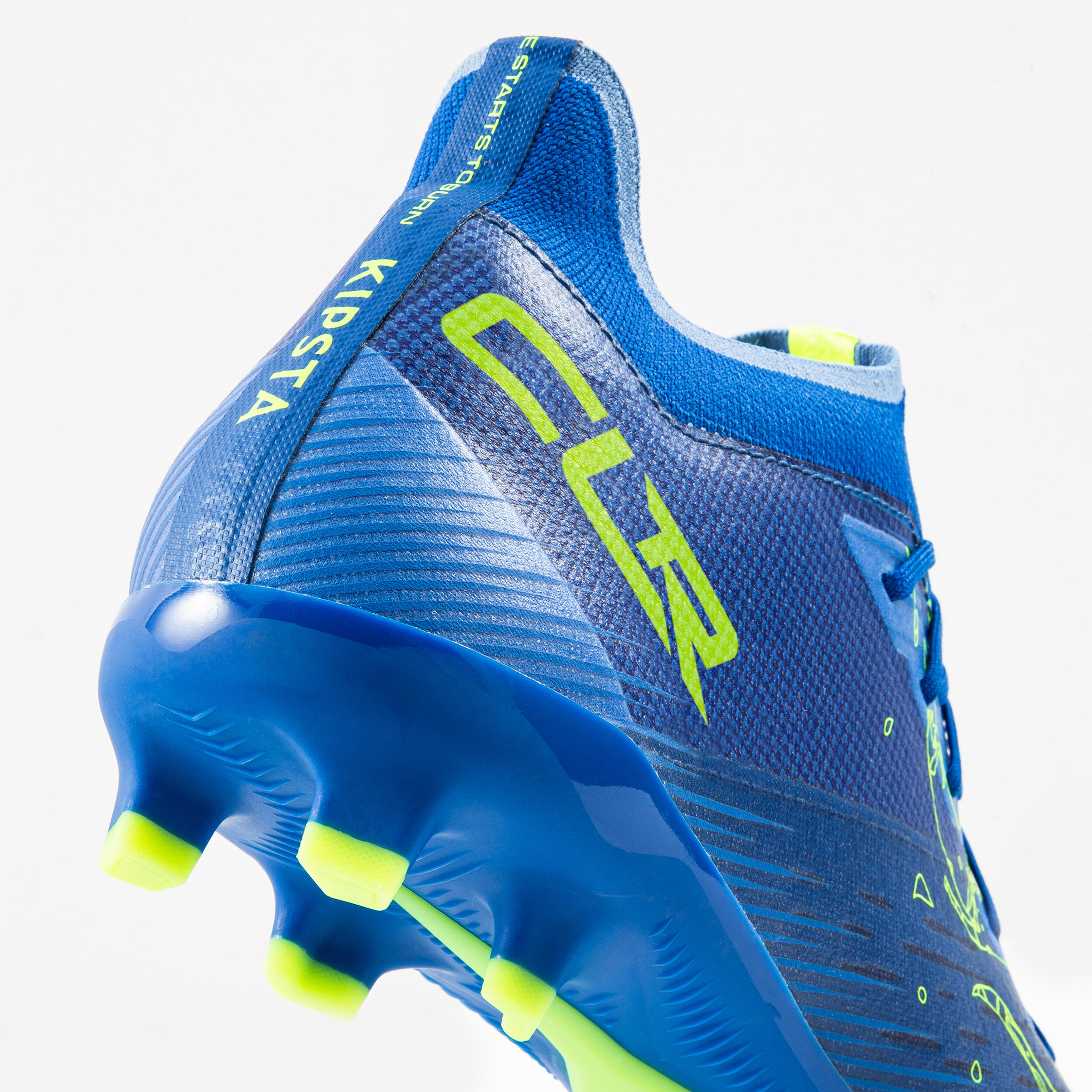 Voetbalschoenen CLR FG blauw fire twist 2/6