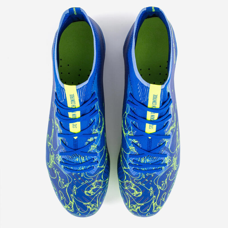 Chaussure de football adulte terrains secs CLR FG Blue fire twist