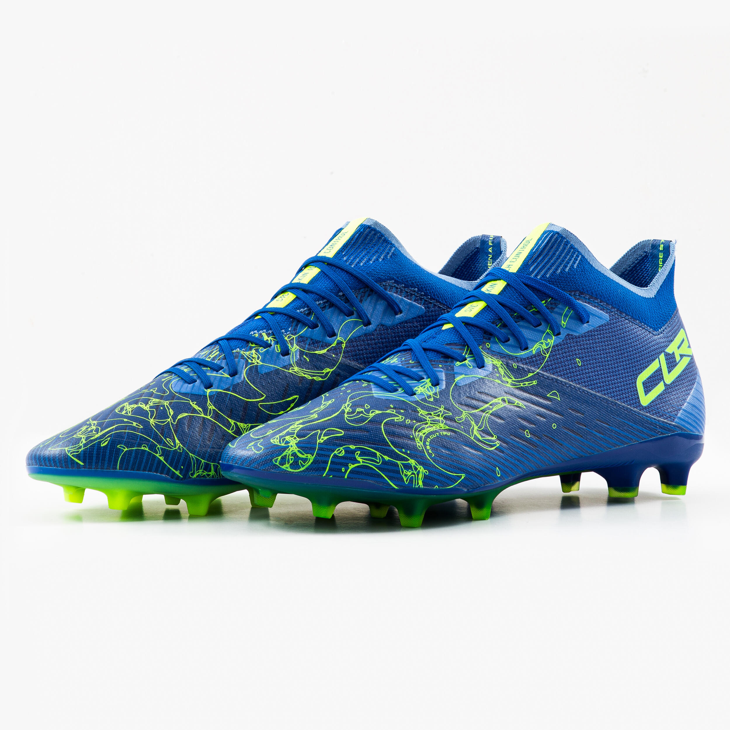 Scarpa da calcio per adulti a secco CLR FG Blue fire twist