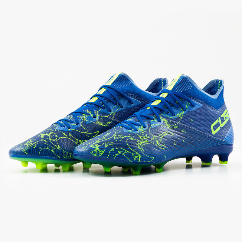 Chaussure de football adulte terrains secs CLR FG Blue fire twist