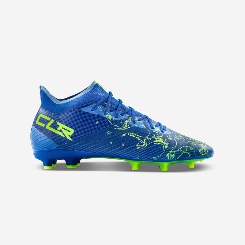 成人款硬地足球鞋 CLR FG - 藍色扭曲火焰