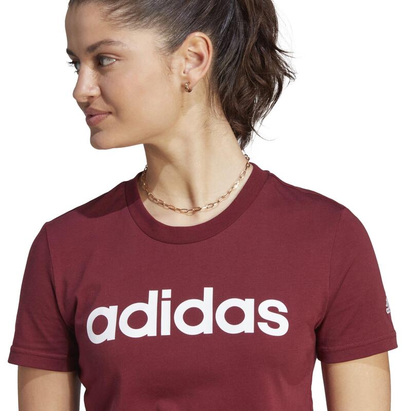 Camiseta Fitness Soft Training Adidas Mujer Rojo