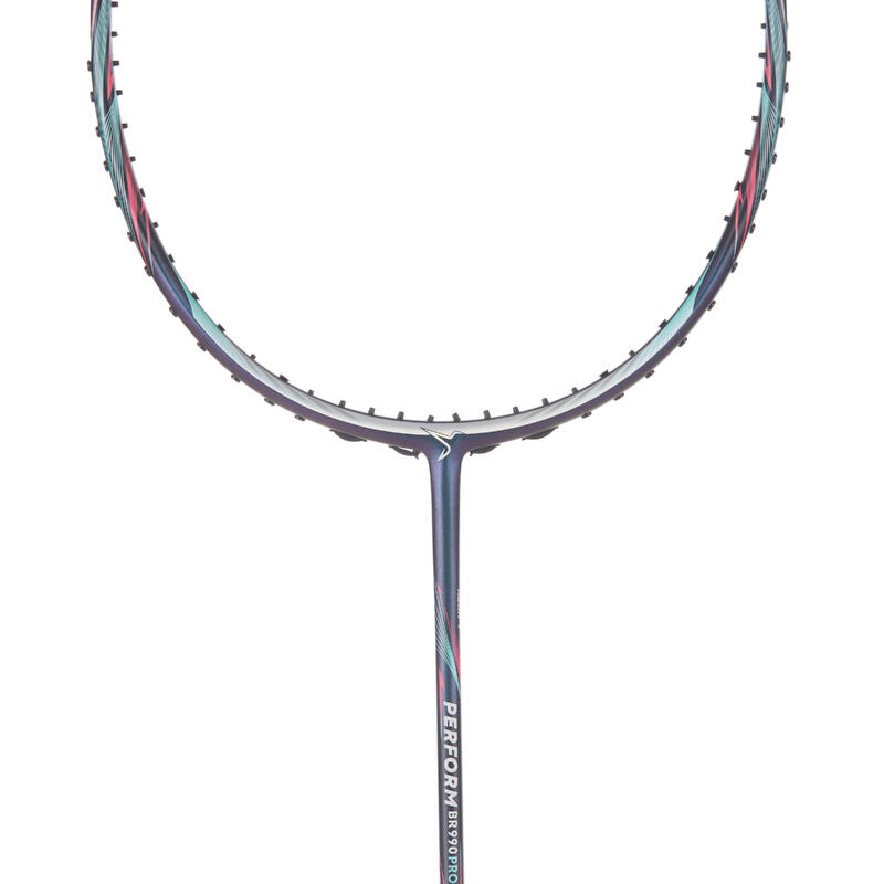Racchetta badminton adulto BR PERFORM 990 PRO non incordata lilla
