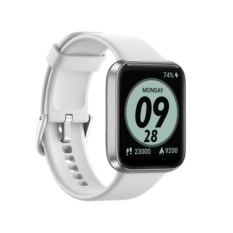 Decathlon CW500 S multisport heart rate smart watch in white