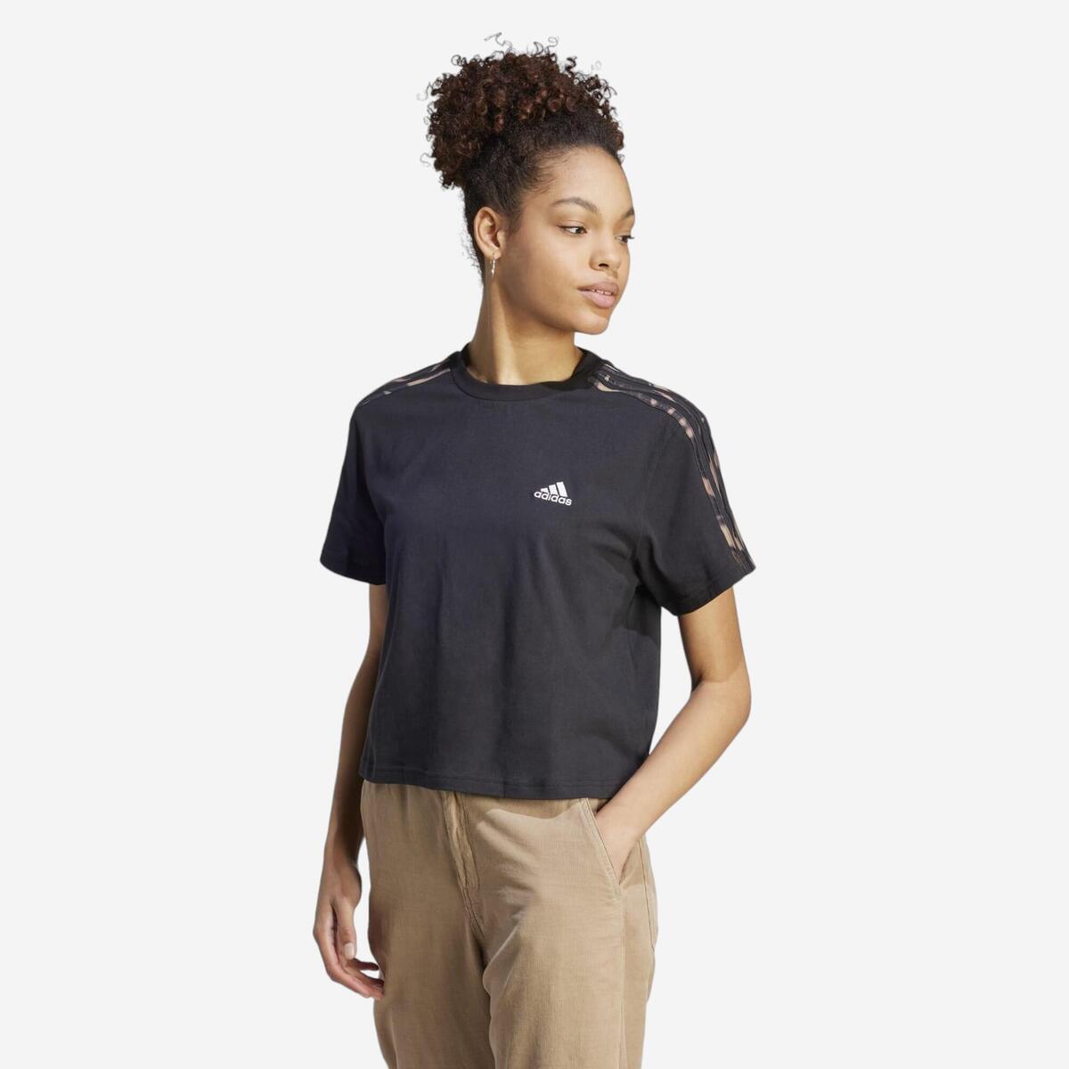 T-SHIRT VIBAOP DE FITNESS SOFT TRAINING ADIDAS FEMME NOIR