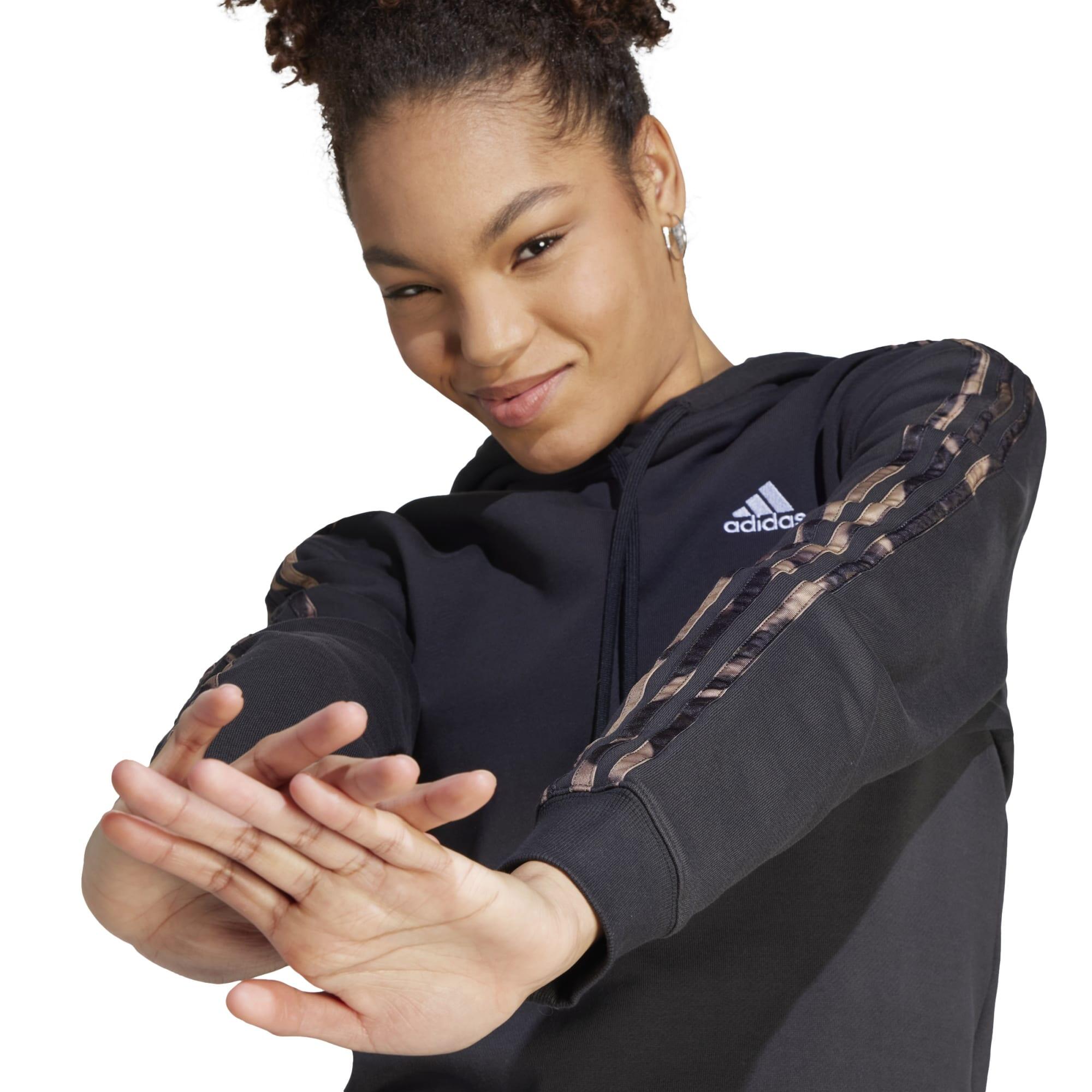 SWEAT-SHIRT A CAPUCHE VIBAOP DE FITNESS SOFT TRAINING ADIDAS FEMME NOIR 3/9