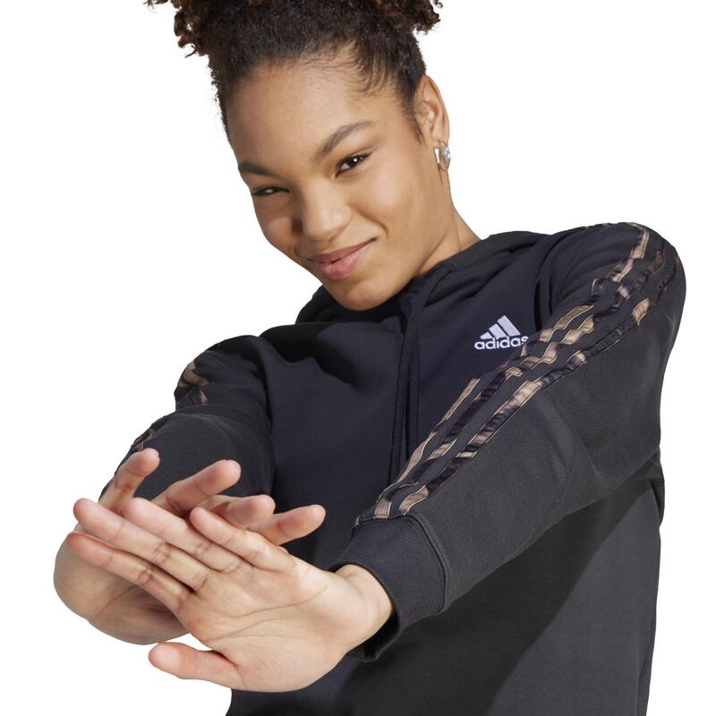 SWEAT-SHIRT A CAPUCHE VIBAOP DE FITNESS SOFT TRAINING ADIDAS FEMME NOIR