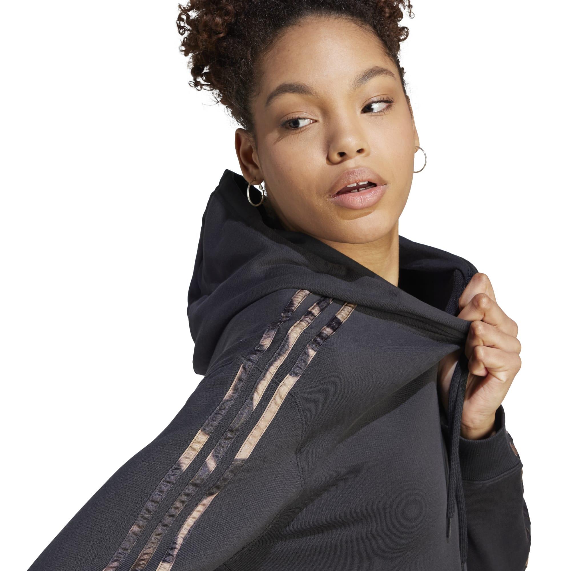 SWEAT-SHIRT A CAPUCHE VIBAOP DE FITNESS SOFT TRAINING ADIDAS FEMME NOIR 4/9