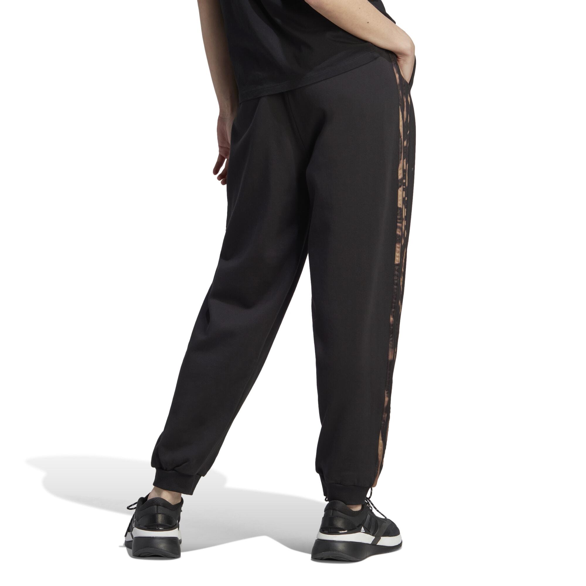 Pantalu00f3n Jogger Fitness Recto Algodu00f3n Mujer Domyos Negro