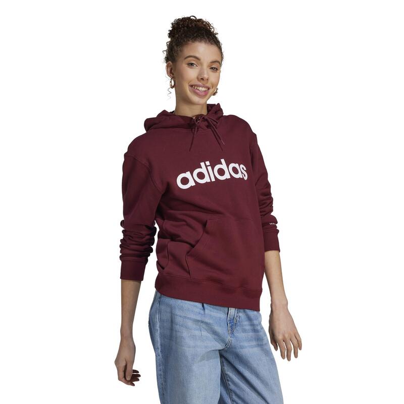 Sudadera Fitness Soft Training Adidas Mujer Rojo Capucha