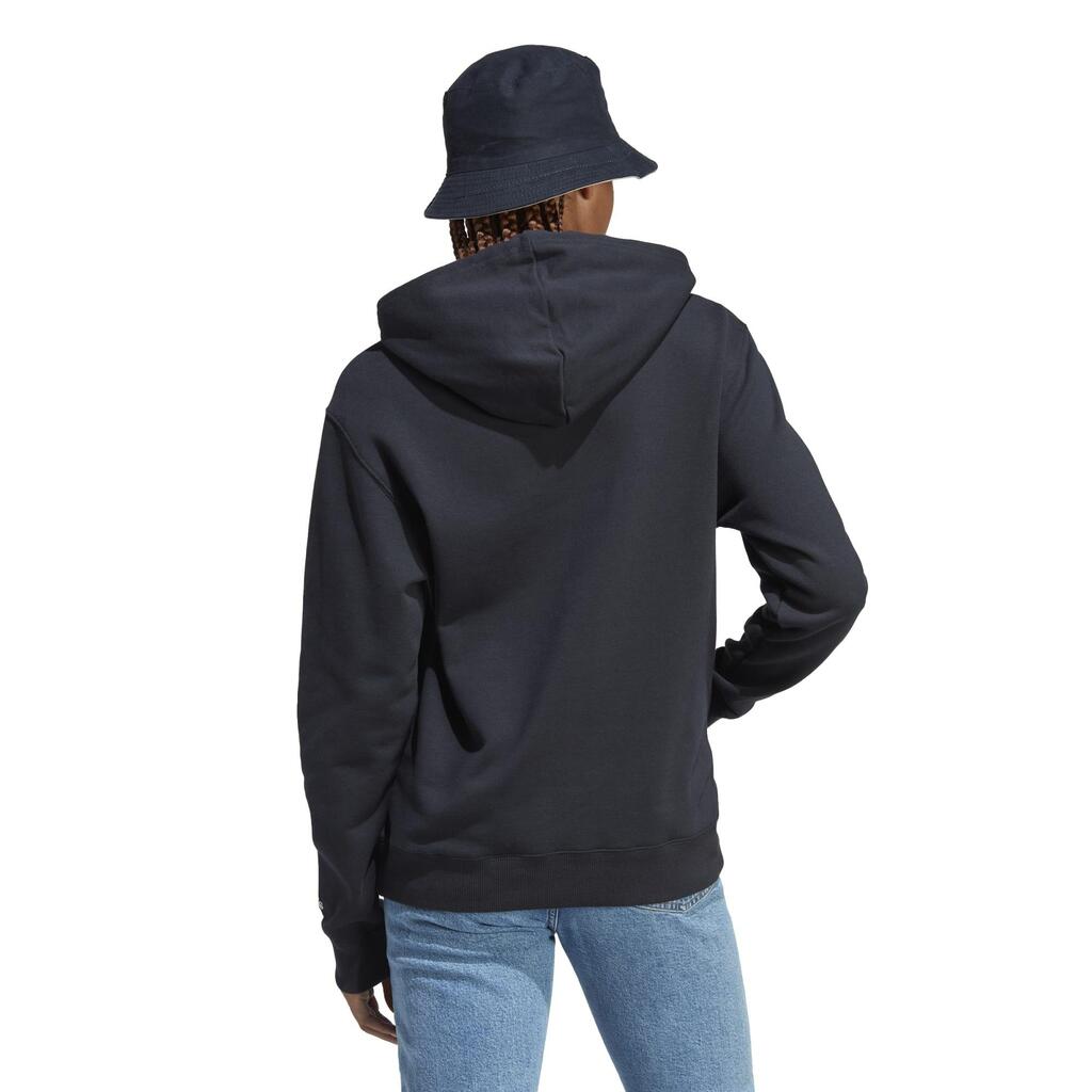 Sieviešu zemas intensitātes fitnesa džemperis ar kapuci, melns